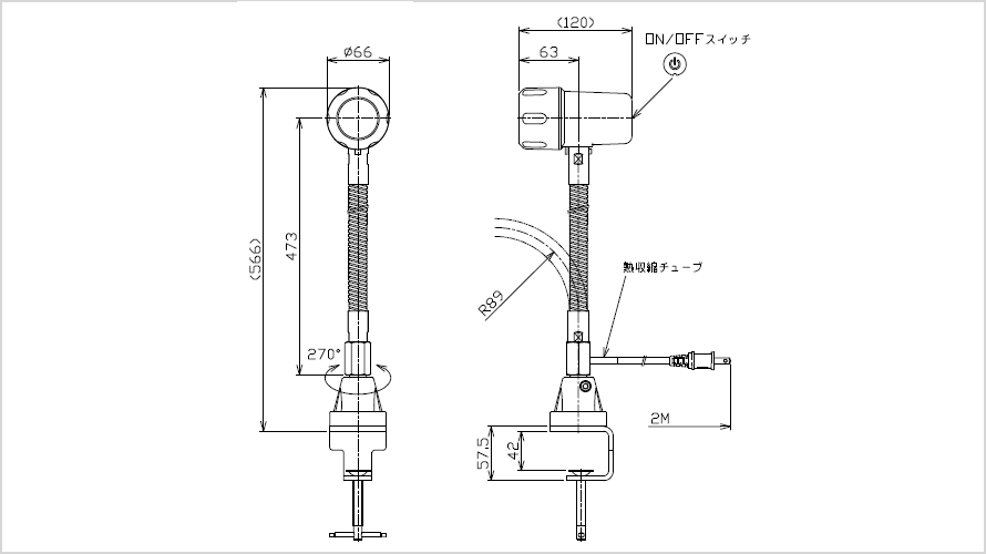 正規店 NIKKI 日機 クランプ固定式LED面発光型ライト 28W AC100V NLUD120-25BT-AC