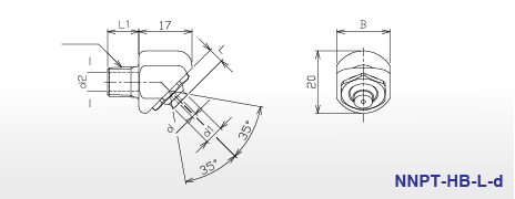 NNPT-HB-L-dの寸法図