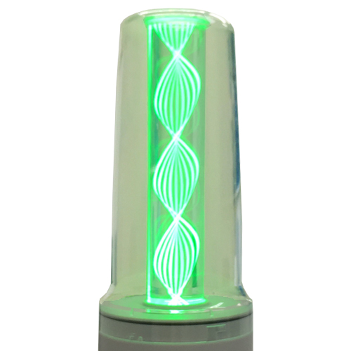 緑色の導光棒による全体発光