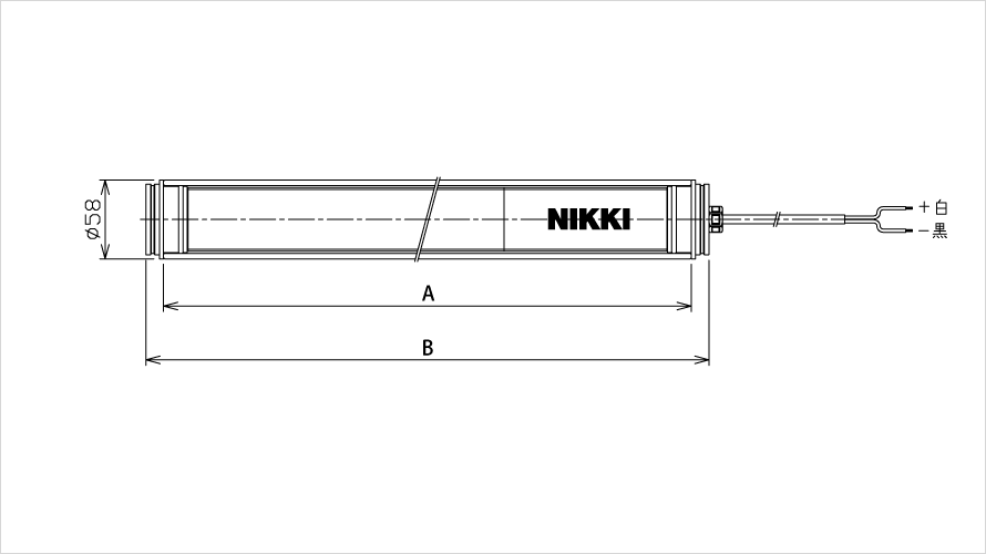 年末のプロモーション 日機 筒形防水LED照明 AC100〜240V 3mコード付き NLL336CGAC 2637463