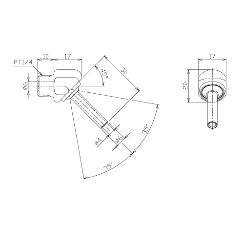 上質で快適 ポイントフィットノズル NNPT1/4B-30 傾斜タイプ / 日機 タイムセール